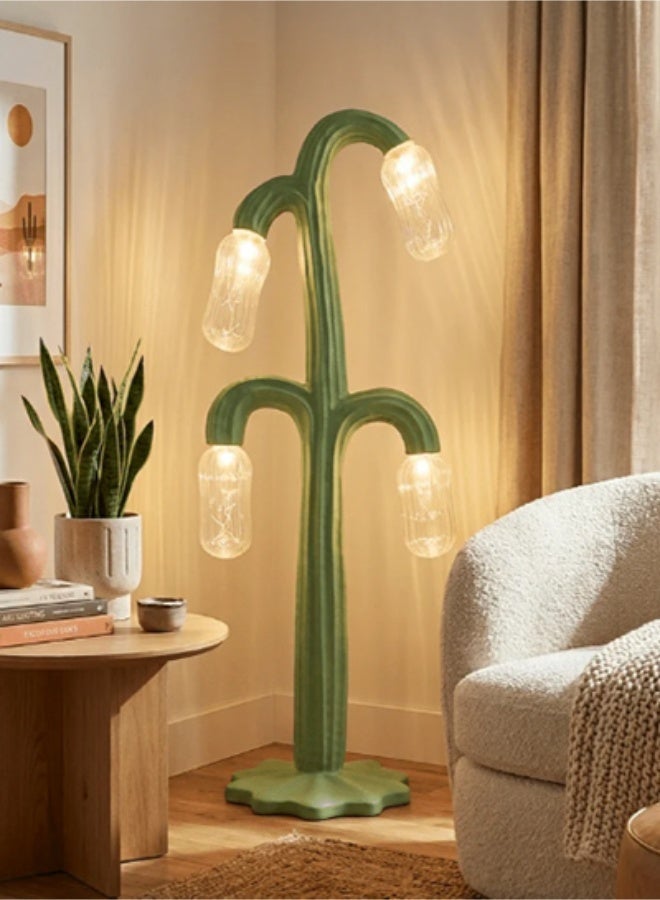 Floor Lamp Annual Fashion Mega Sale: Cactus Floor Lamp - Desert Style Artistic Home Decor, Soft Lighting FRP Cactus Lamp, 4 Lamps E27 Suitable for Bedrooms/Living Rooms (Saudi Families) - Image 1