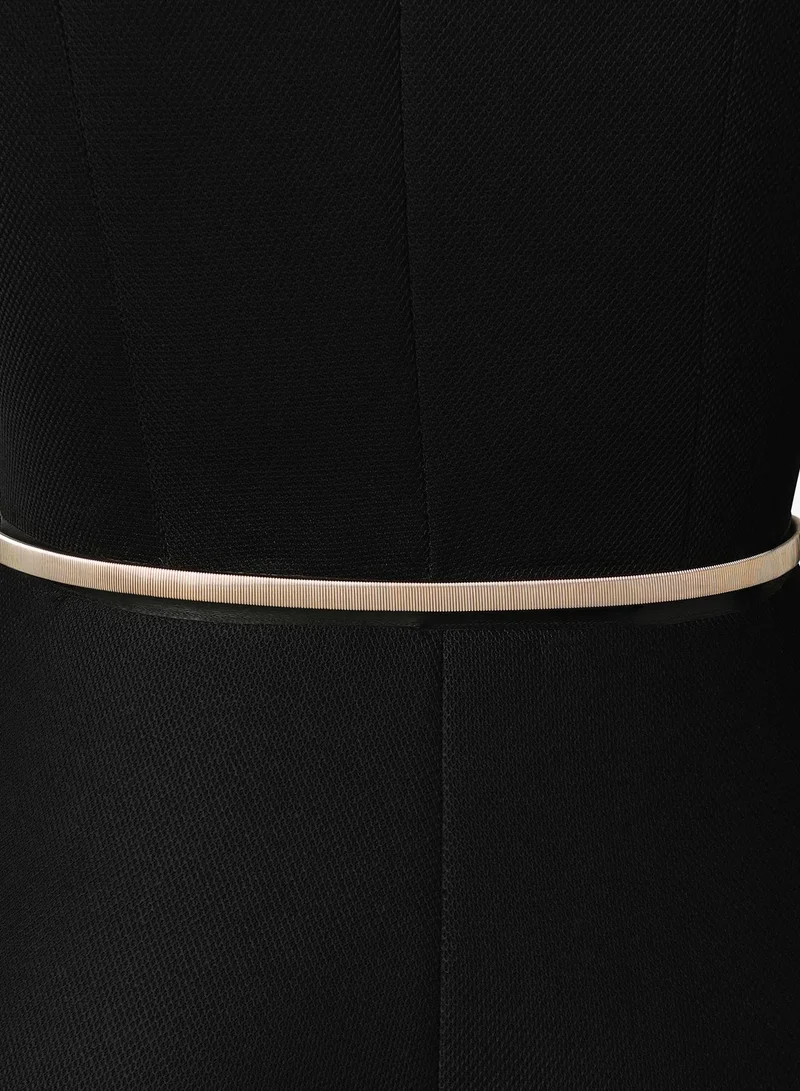 Haute Sauce Women Gold Solid Waist Belt