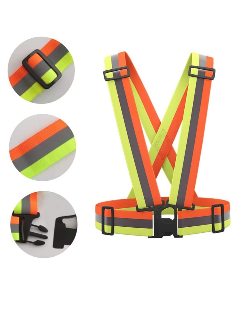 Meetion 1Pc Reflective Vest Adjustable Running Vests Belt High Visibility Safety Vest For Night Running, Cycling, Jogging, Walking  - Image 1