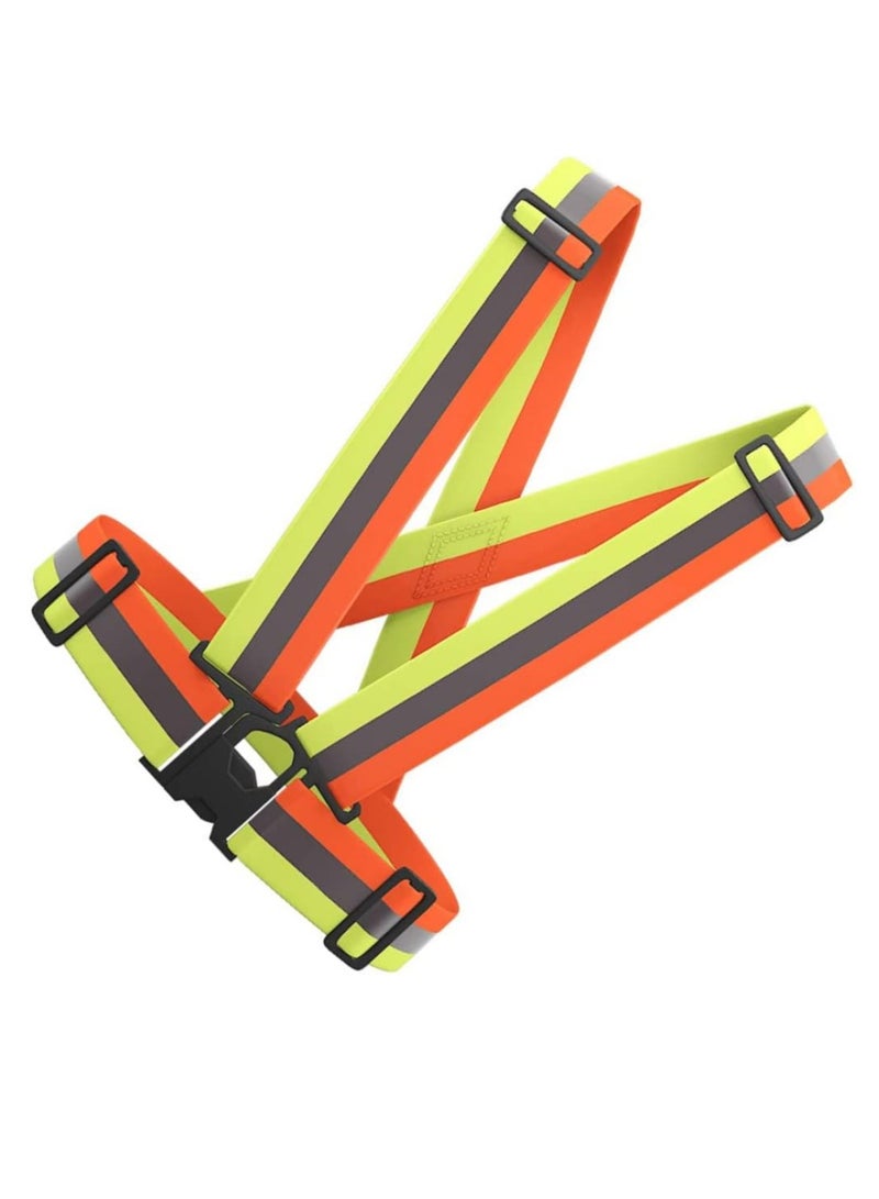 Meetion 1Pc Reflective Vest Adjustable Running Vests Belt High Visibility Safety Vest For Night Running, Cycling, Jogging, Walking  - Image 2