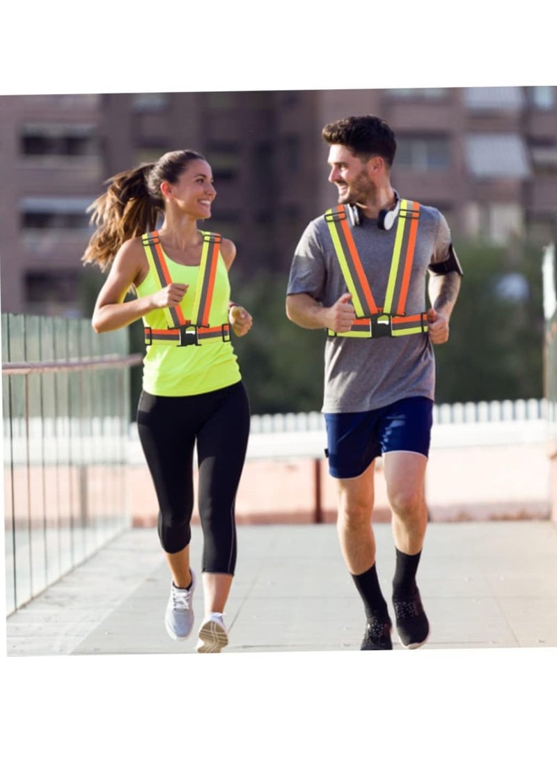 Meetion 1Pc Reflective Vest Adjustable Running Vests Belt High Visibility Safety Vest For Night Running, Cycling, Jogging, Walking  - Image 3
