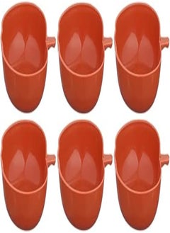Lamsa Plast Litchblast plastic nut urinal set, 6 pieces- 4.75 inch - assorted colors 