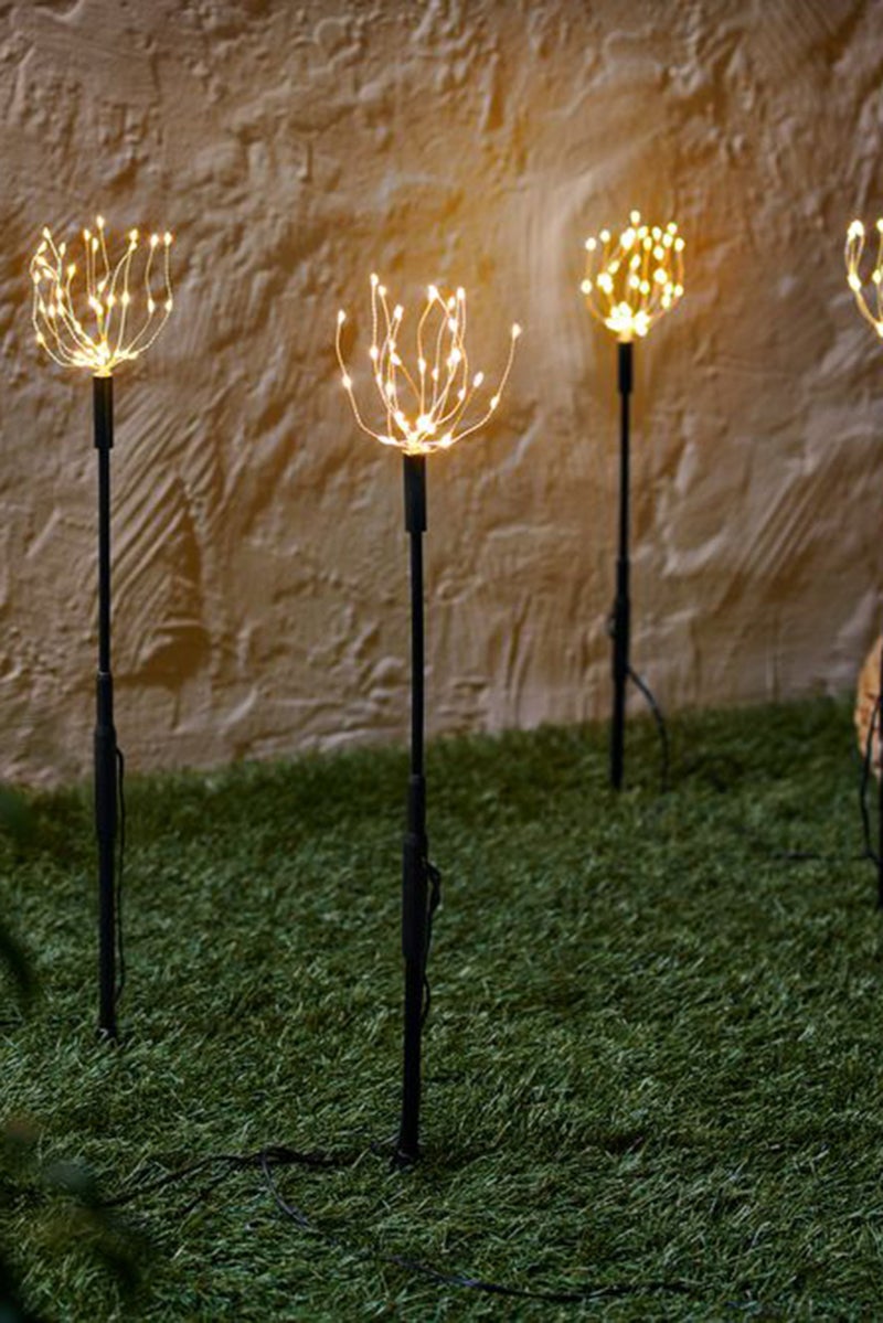 Tchibo 4 Pieces Led Garden Lights, Black/White  - Image 1