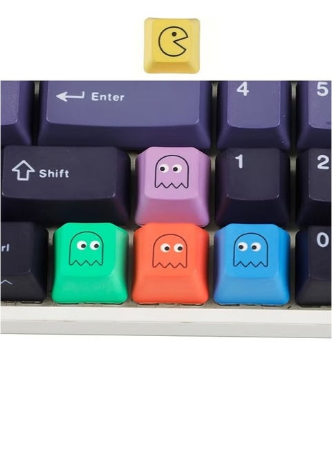 PBT Key Caps Personalized Sublimation Keycaps for MX Mechanical Gaming Keyboard, 5 Keys