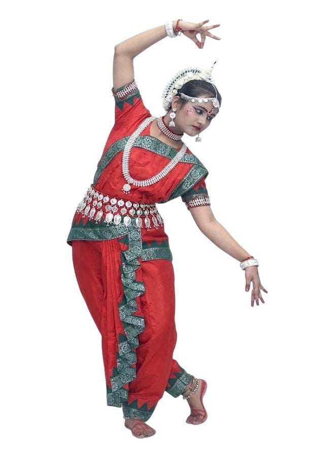 TWINKLE TOTS TT - Odissi Classical Dance multicolour Professional Costume|Dress For Odissi Dancers - Image 1