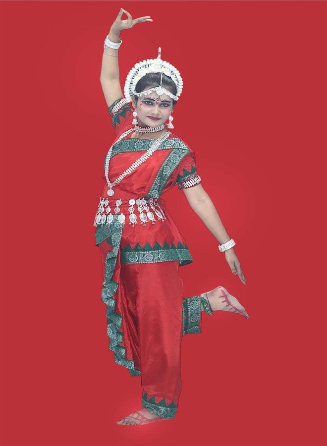 TWINKLE TOTS TT - Odissi Classical Dance multicolour Professional Costume|Dress For Odissi Dancers - Image 3