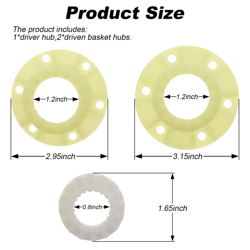 YMDparts 280145 W10820039 مجموعة استبدال محور الغسالة المتوافقة مع ويرلبول كينمور ميتاج كابريو برافو أواسيس غسالة W10118114 Ap5985205 Ps11723155 8545953 8545948 - Image 2