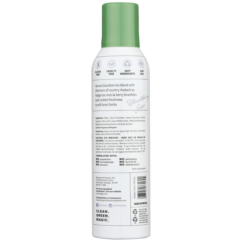 Citrus Magic Herbaceous Odor Eliminating Air Freshener Spray, Bergamot Eucalyptus, 8-Ounce, Pack of 2 - Image 3