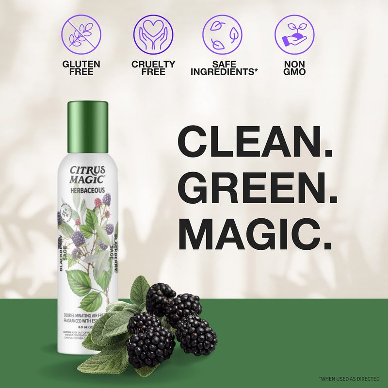 Citrus Magic Herbaceous Odor Eliminating Air Freshener Spray, Bergamot Eucalyptus, 8-Ounce, Pack of 2 - Image 4