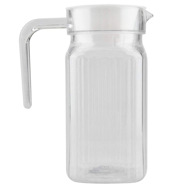 Haofy Acrylic Pitcher Small Plastic Pitcher Juices Pitcher Transparent Water Jugs Broken Beverage Jugs Storing Milk Juices Tea Lemonade with Lid and Handle500ML