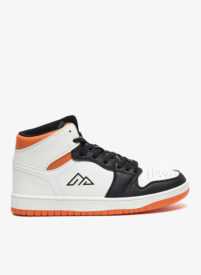 Oaklan by Shoexpress Mens Colourblock High Top Sneakers With Lace-Up Closure