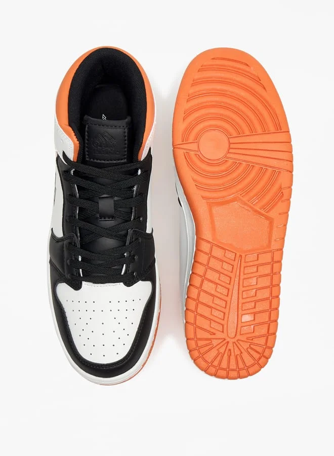 Oaklan by Shoexpress Mens Colourblock High Top Sneakers With Lace-Up Closure