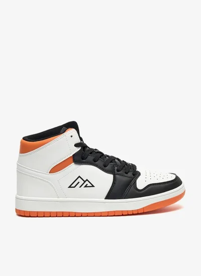 Oaklan by Shoexpress Panelled High Cut Sneakers With Lace-Up Closure