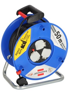 Brennenstuhl cable reel 3-way BS  50 m with steel tube frame and ergonomic handle  - Image 1