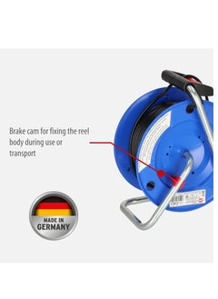 Brennenstuhl cable reel 3-way BS  50 m with steel tube frame and ergonomic handle  - Image 4