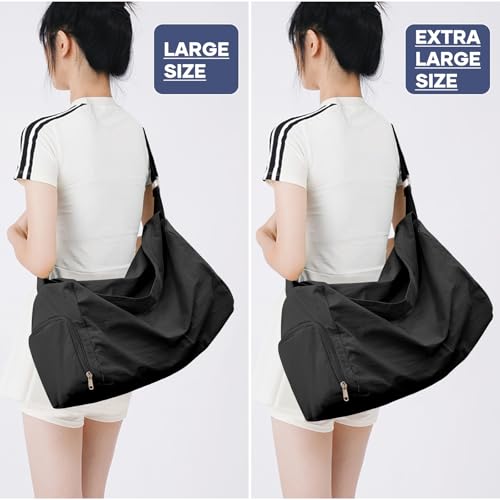 wassdins Large Gym Bag with Shoe Compartment, Workout Sport Duffle Bag for Women Travel, Waterproof Shoulder Overnight Bags Lightweight Carry on Tote Bags for Swim, Yoga, Dance - Image 4