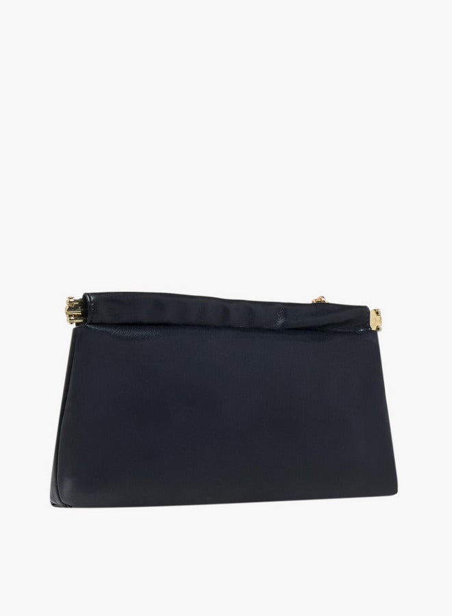 Celeste Solid Crossbody Bag with Chain Strap - Image 4