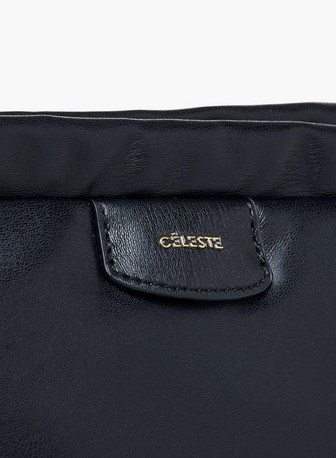 Celeste Solid Crossbody Bag with Chain Strap - Image 5