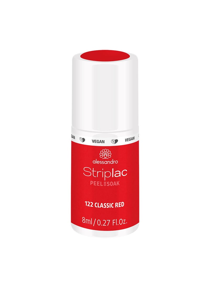 ALESSANDRO alessandro Striplac Peel or Soak Nail Polish - Long Lasting Wear - Quick Drying Time - Offers a Variety of Colors - Delivers Professional Results - Vegan - Cruelty Free - Classic Red - 0.27 oz 