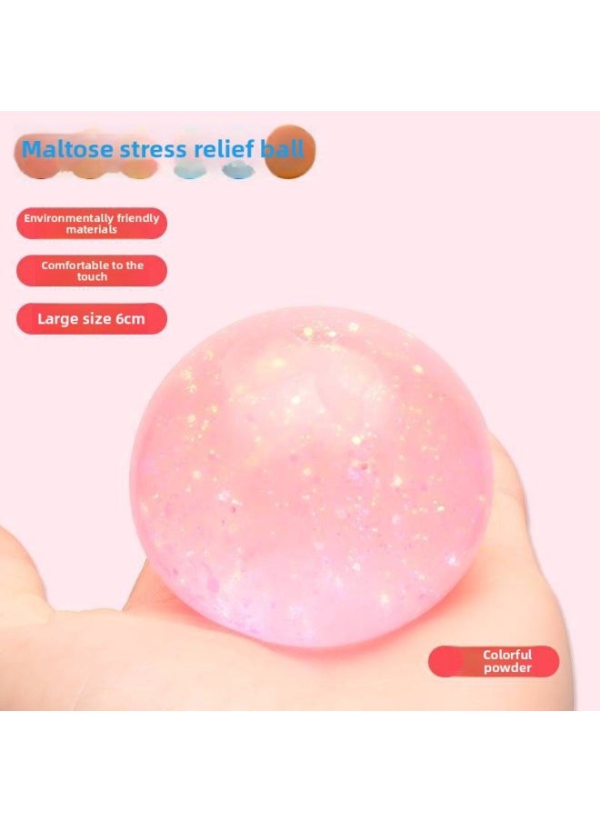 null - Children's Decompression Maltose Kneading Music Vent Ball Decompression Ball Green Lift Kneading Ball Toy-Color:[colorful Pink] 1 Pack❤Maltose Pinch Fun-Specifications:[collect And Purchase] Enjoy Priority Delivery Privileges - Image 1