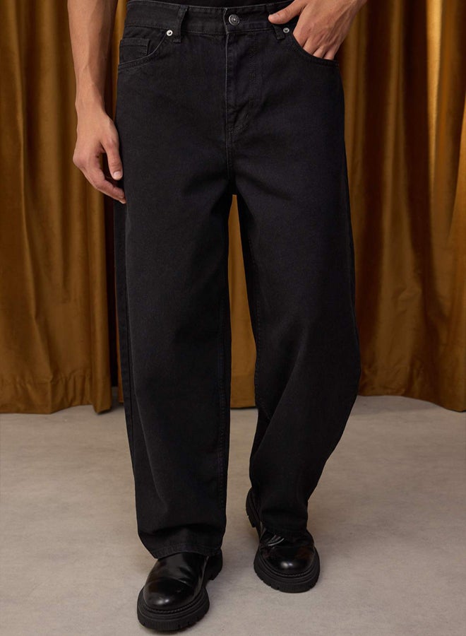 trendyol Special Collection Black Smoke Skater Loose / Wide Baggy Denim Pants Jeans - Image 3