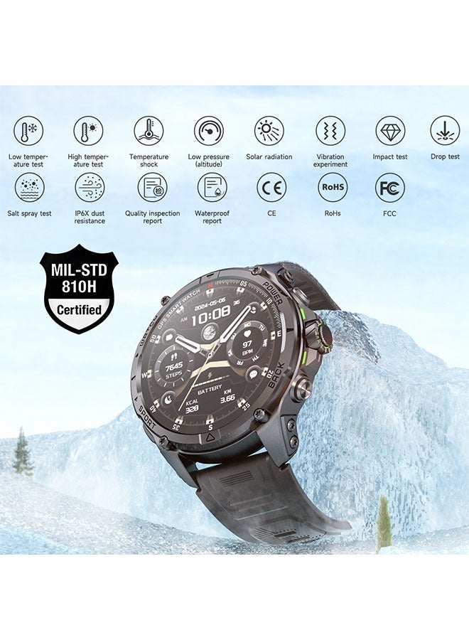 KUMI U5 Pro Smart Sports Watch AMOLED Display Heart Rate Detection 170 Motion Detection Assist Support ChatGPT Waterproof Fitness Watch Wireless Call Compatible with Android iOS silver - Image 5