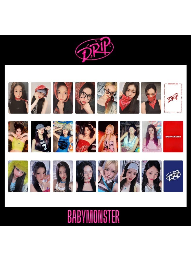 NIBEMINENT 7 Pcs Kpop BABYMONSTER Drip Lomo Cards Card For Fans Collection Gifts - Image 2