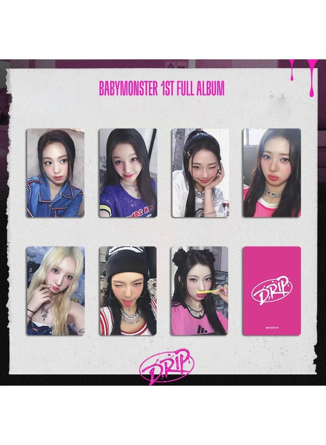 NIBEMINENT 7 Pcs Kpop BABYMONSTER Drip Lomo Cards Card For Fans Collection Gifts - Image 1