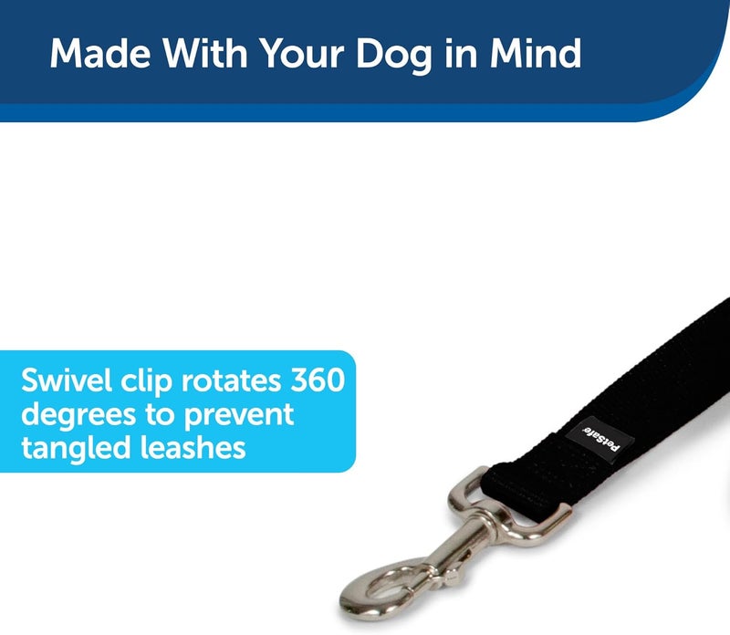 PetSafe Nylon Dog Leash - Durable and Strong Leash for Small, Medium, and Large Dogs - 3/4" x 6', Black - Image 2