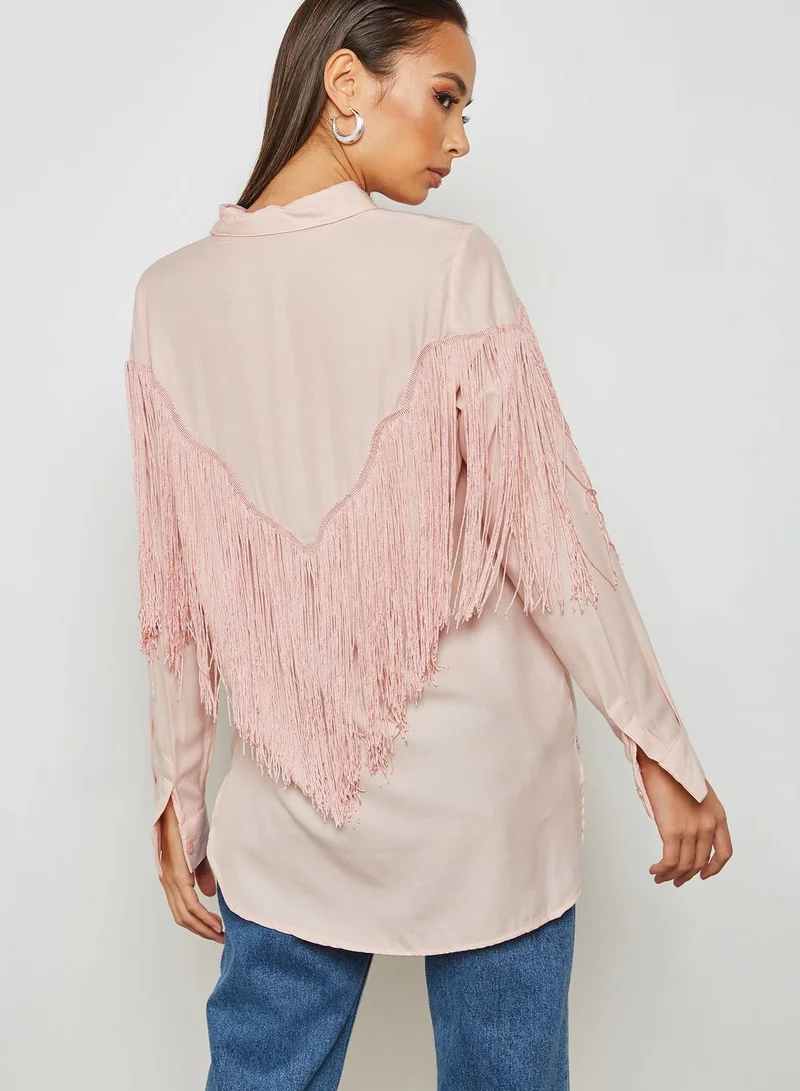Ginger Fringed Paneled Shirt