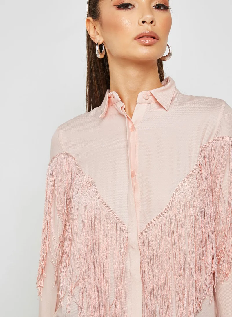Ginger Fringed Paneled Shirt
