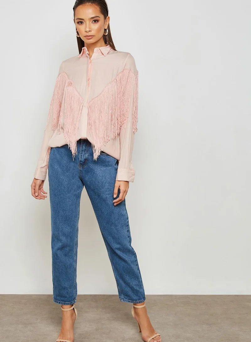 Ginger Fringed Paneled Shirt