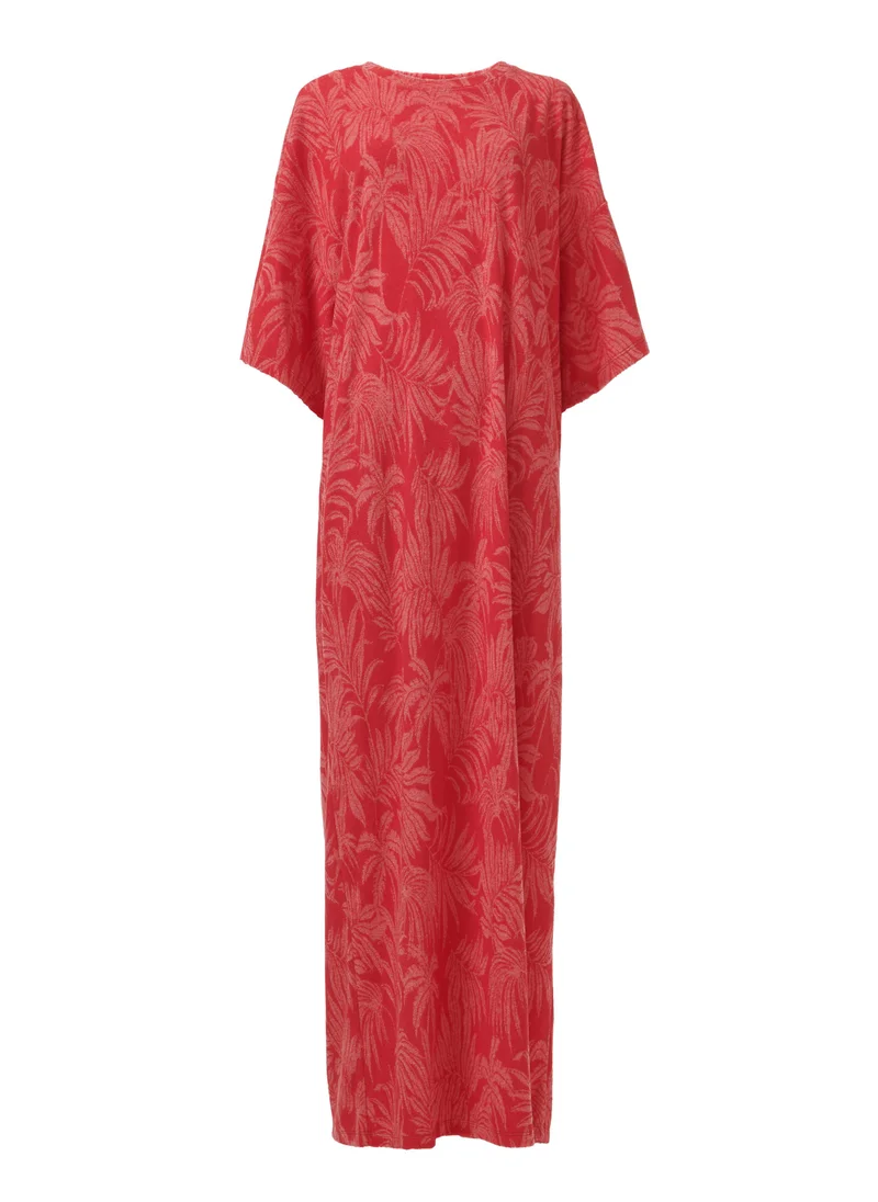 leem  Jacquard French Terry Kaftan for Women | Best Price UAE