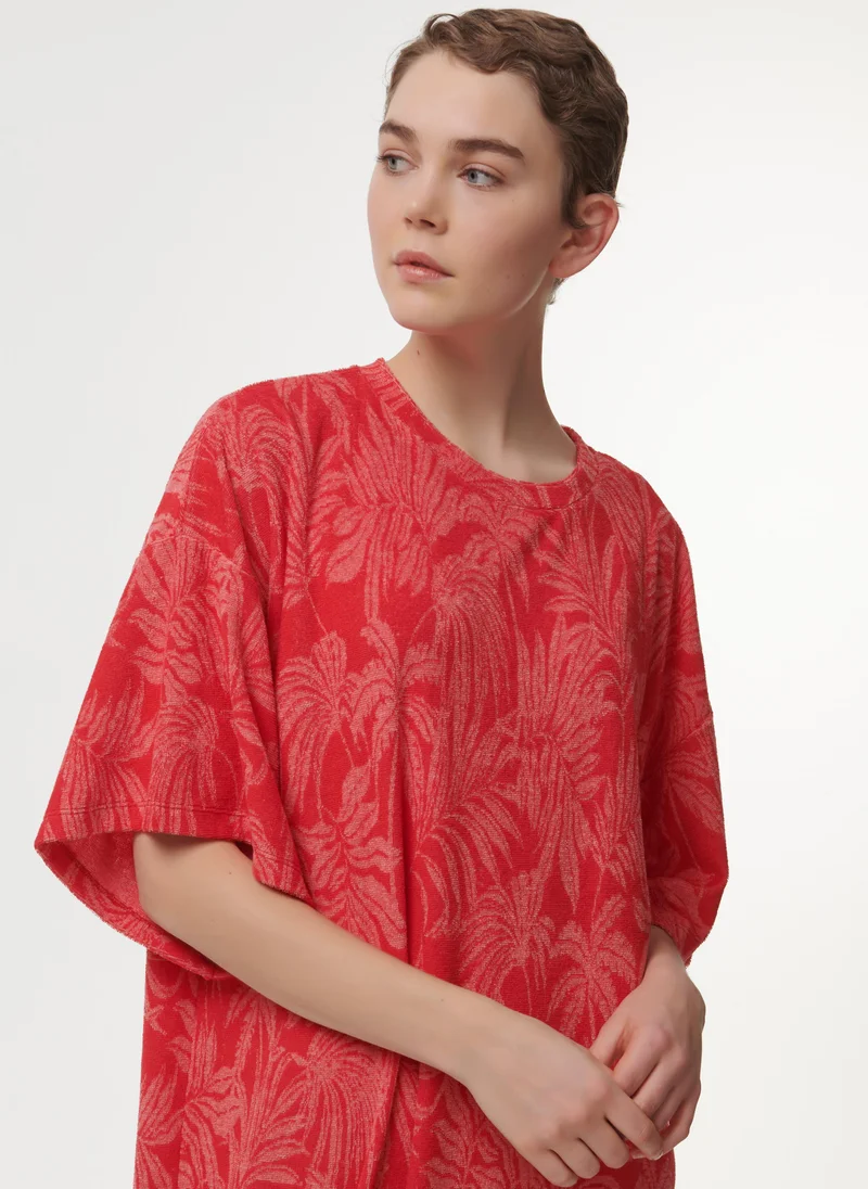 leem  Jacquard French Terry Kaftan for Women | Best Price UAE