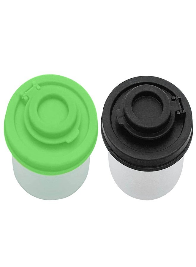 Jeyntanc Small Salt and Pepper Shakers for On The Go, Mini Salt Shaker to go Camping Picnic Outdoors Kitchen Lunch Boxes Travel Spice Set Clear with Lids Plastic Airtight Dispenser(COLOR:green+black) - Image 4