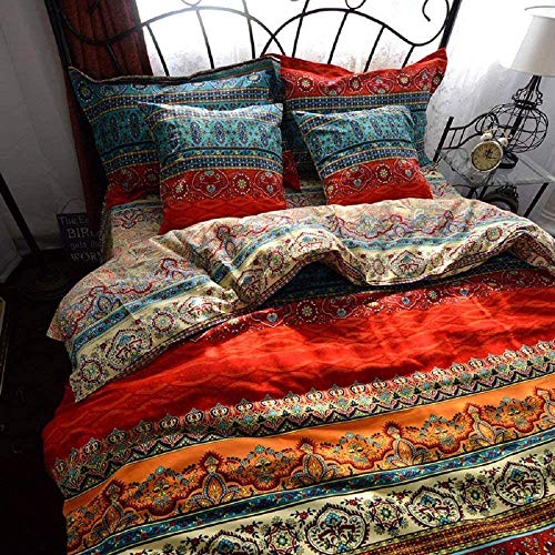 D DODOU Dodou Boho Style Bedding Set Boho Duvet Cover Set Bohemian Bedding Set 2psc(Twin) - Image 2