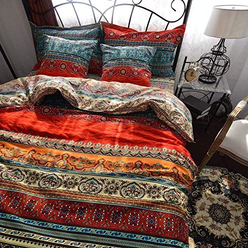 D DODOU Dodou Boho Style Bedding Set Boho Duvet Cover Set Bohemian Bedding Set 2psc(Twin) - Image 1