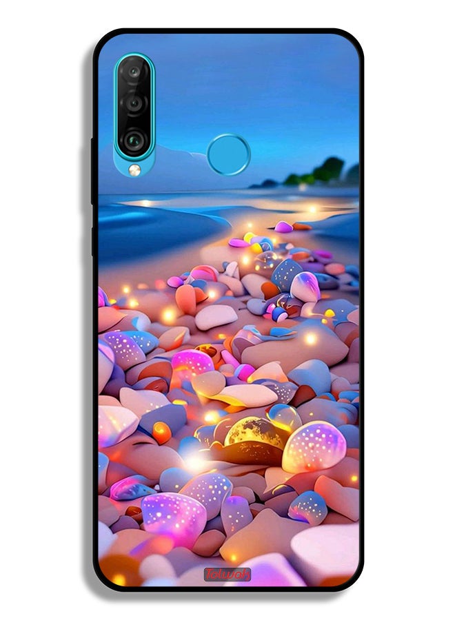 Tolwak Huawei P30 lite Protective Case Cover Stones Art - Image 2