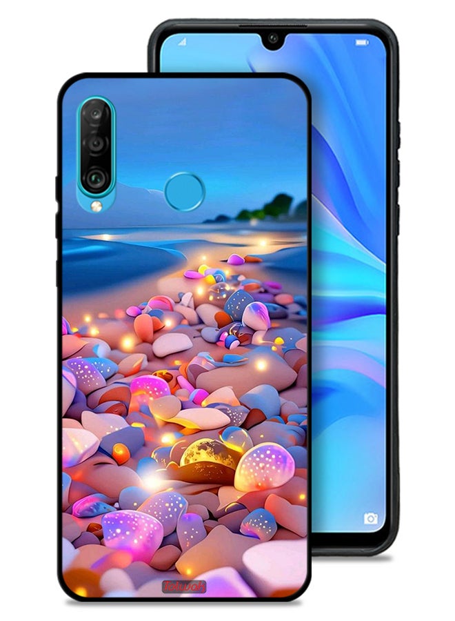 Tolwak Huawei P30 lite Protective Case Cover Stones Art - Image 1