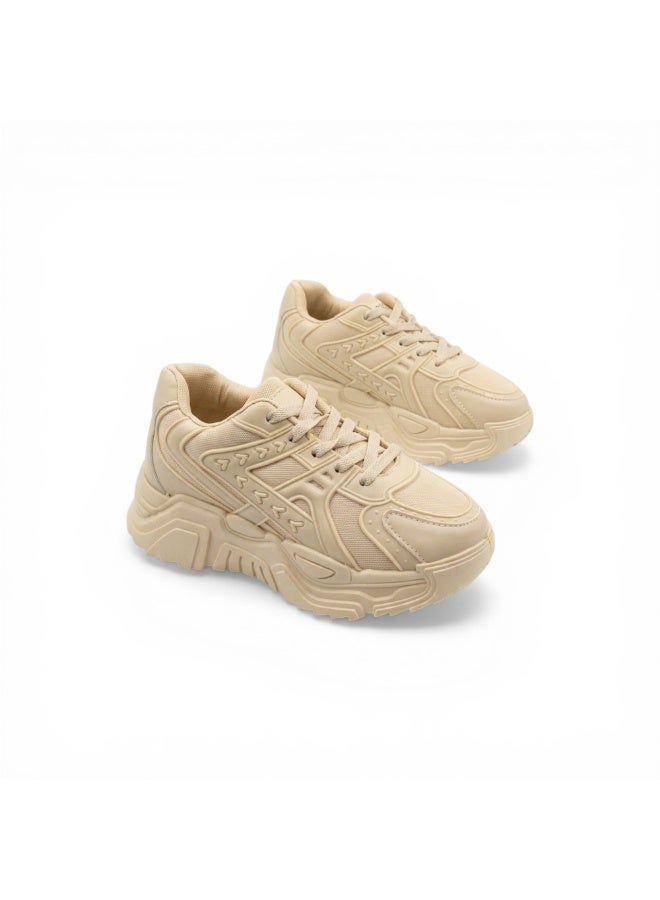 فيبراندا كوتشي بتصميم عصري يجمع بين الطابع الرياضي واللمسة الجريئة L-11-بيج - Image 2