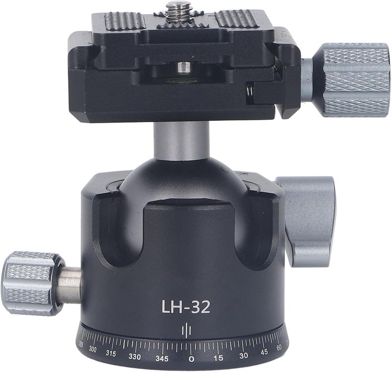 Acouto Aluminum Alloy Tripod Head Stabilizer with Dual Knob Control for SLR and Digital Cameras, Lightweight and Compact Design - Image 4