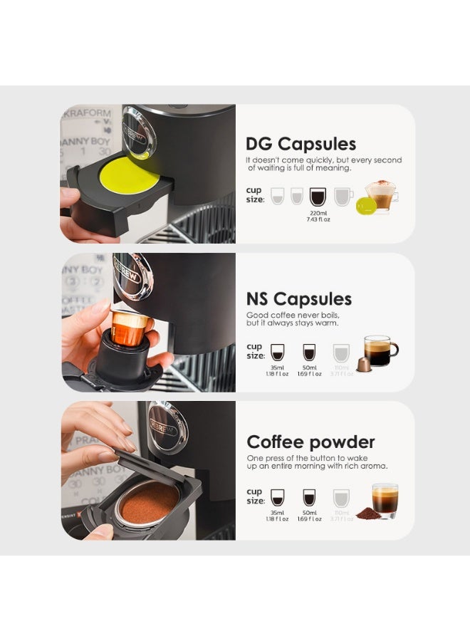 HiBREW 3 in 1 Multiple Capsule Coffee Machine Hot/Cold DG Cappuccino Nes Small Capsule Ground Coffee Cafeteria H3C - Image 3