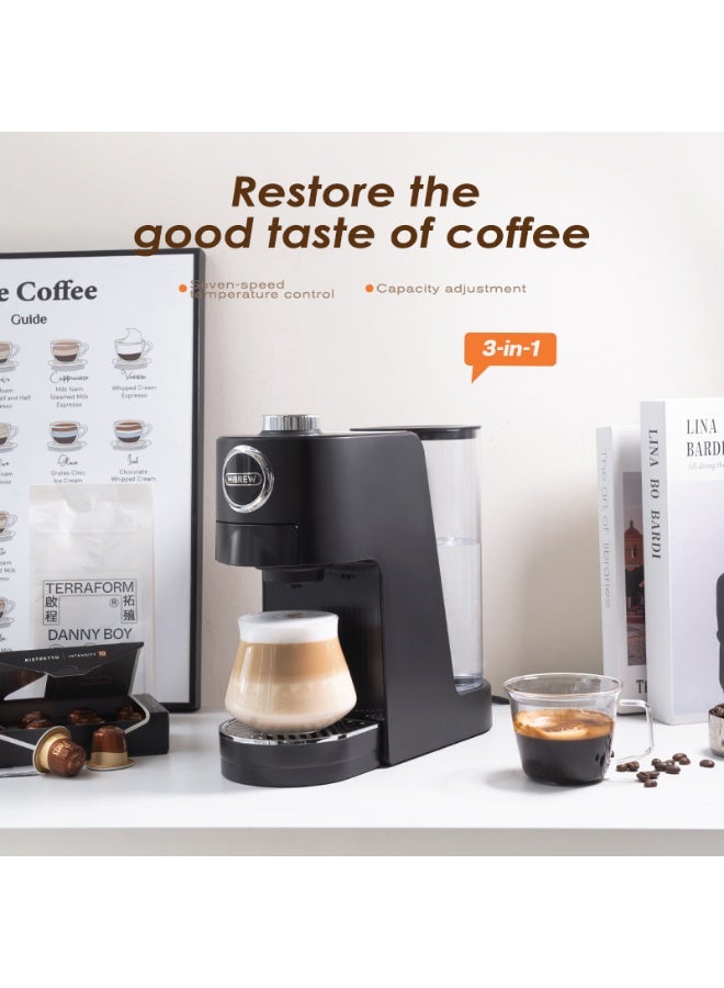 HiBREW 3 in 1 Multiple Capsule Coffee Machine Hot/Cold DG Cappuccino Nes Small Capsule Ground Coffee Cafeteria H3C - Image 5