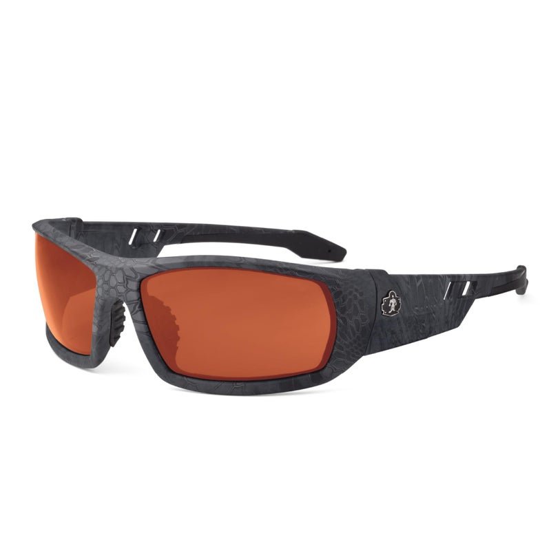 Ergodyne Skullerz Odin Safety Sunglasses  Kryptek Typhon Frame Copper Lens