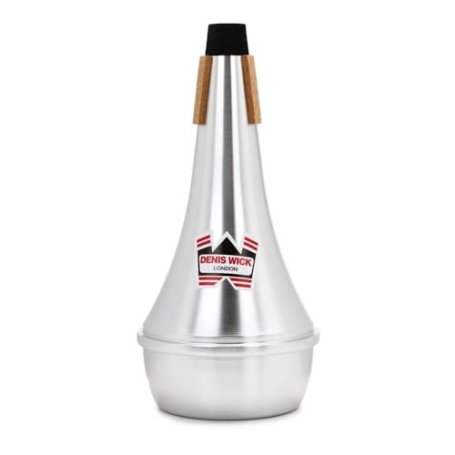 Denis Wick Straight Mute for Trombone, 5505 - Hand-Spun Aluminum Mute with Natural Cork - Brilliant Tone, Reliable Intonation & Tight-Bell Fit for Practice or Performance - 11.1 x 5.4 x 5.4in, 5.15 oz - Image 1