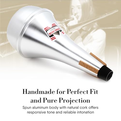 Denis Wick Straight Mute for Trombone, 5505 - Hand-Spun Aluminum Mute with Natural Cork - Brilliant Tone, Reliable Intonation & Tight-Bell Fit for Practice or Performance - 11.1 x 5.4 x 5.4in, 5.15 oz - Image 5