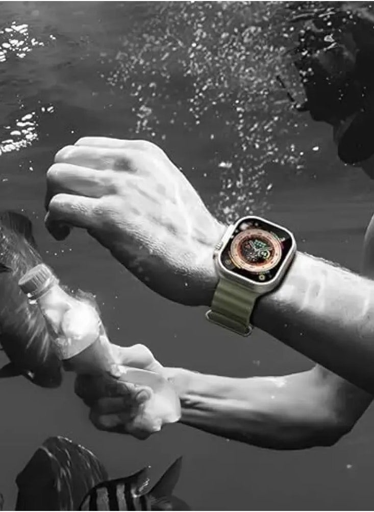 Generic - "Ocean Band Silicone Strap for Smart Watch 42/44/45/49mm, Compatible with Series 9/8/7/6/5/4/3/2/1/SE, Sport Outdoor for Men & Women" - Image 1