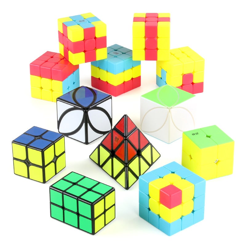 Qiyi Teaching Series Children'S Educational Smooth Rotating Colorful Maple Leaf Third-Order Rubik'S Cube Solid Color Positive-Order Rubik'S Cube Toy - Image 2