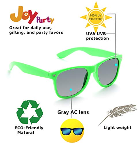 Eyegla Green Sunglasses Bulk Party Sunglasses Pack 80s Shades Eyewear Set Mardi Gras St. Patrick's Day Sun Glasses-10 Pack - Image 4