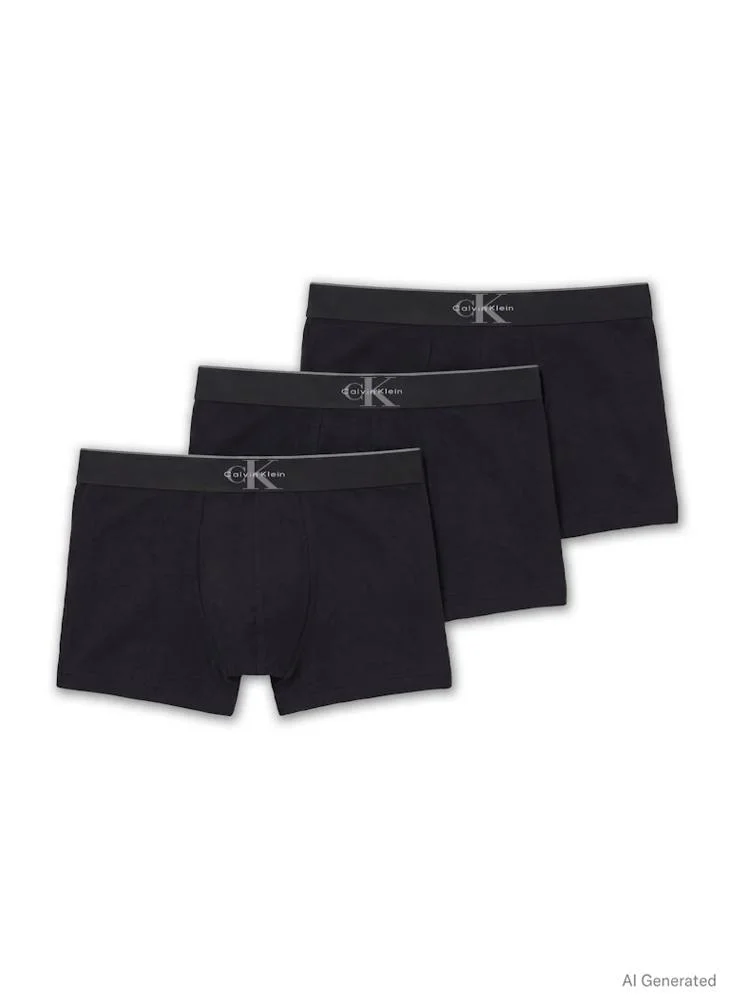 CALVIN KLEIN Graphic Monogram Cotton Stretch Trunks